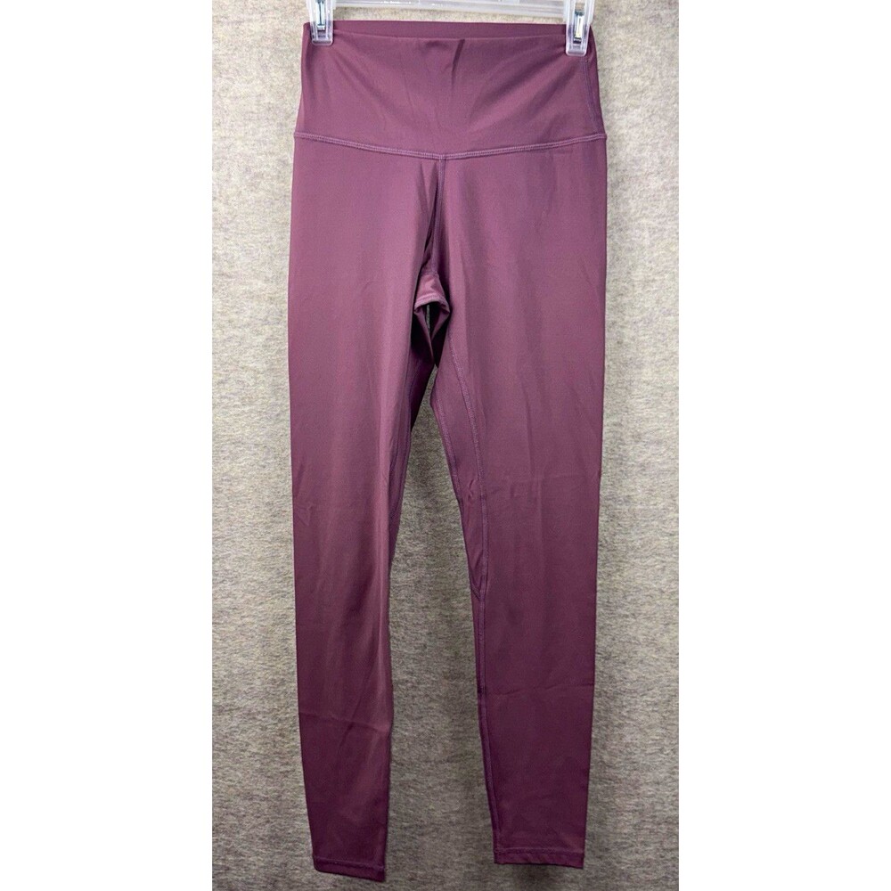 colorfulkoala Women's Ankle Leggings Purple Solid Stretch Yoga Nylon/Spandex M